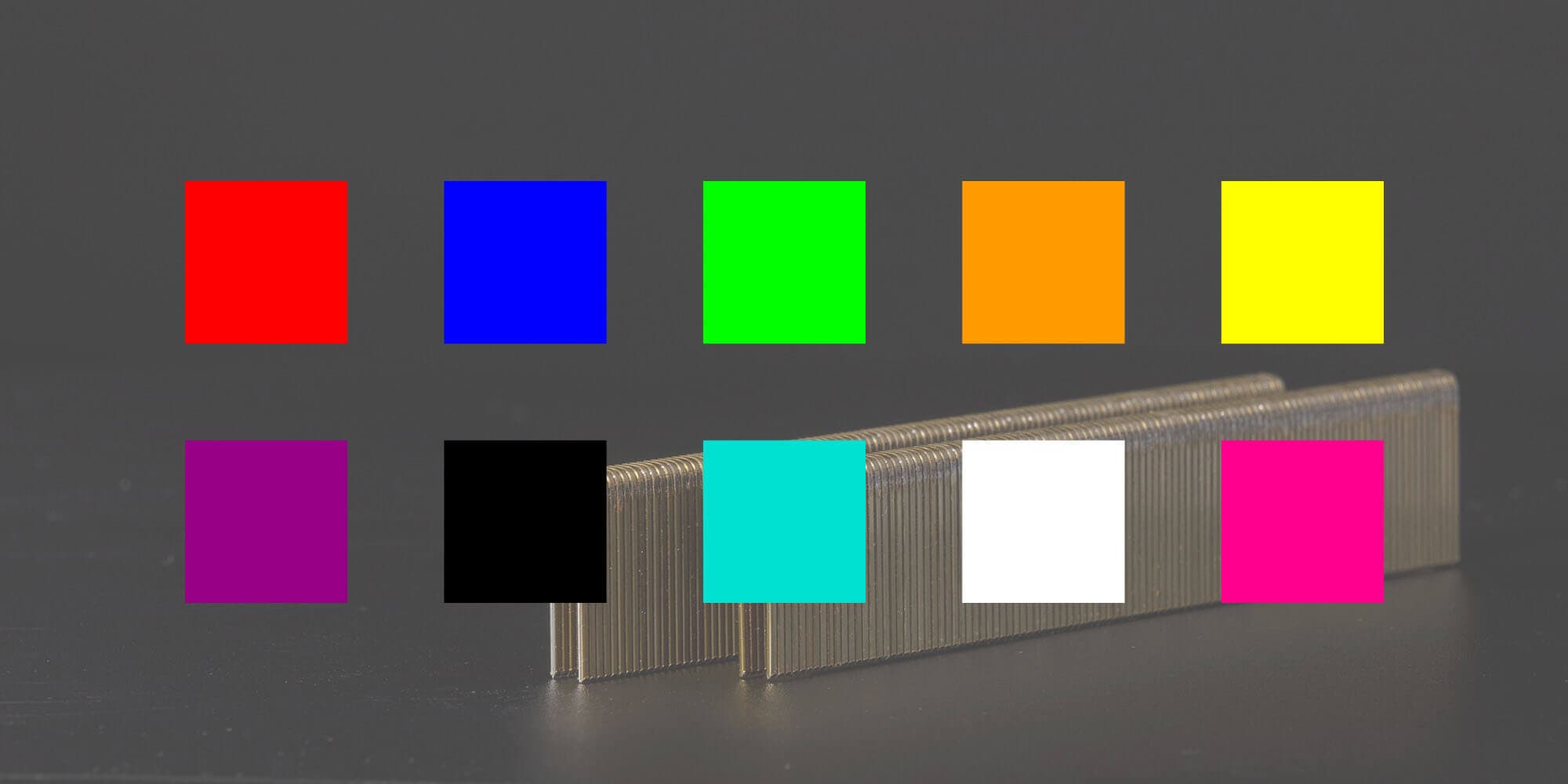 Custom color staples